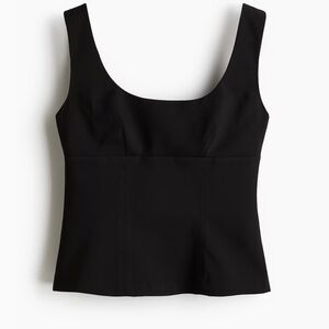 H&M Black Tapered waist tank top
